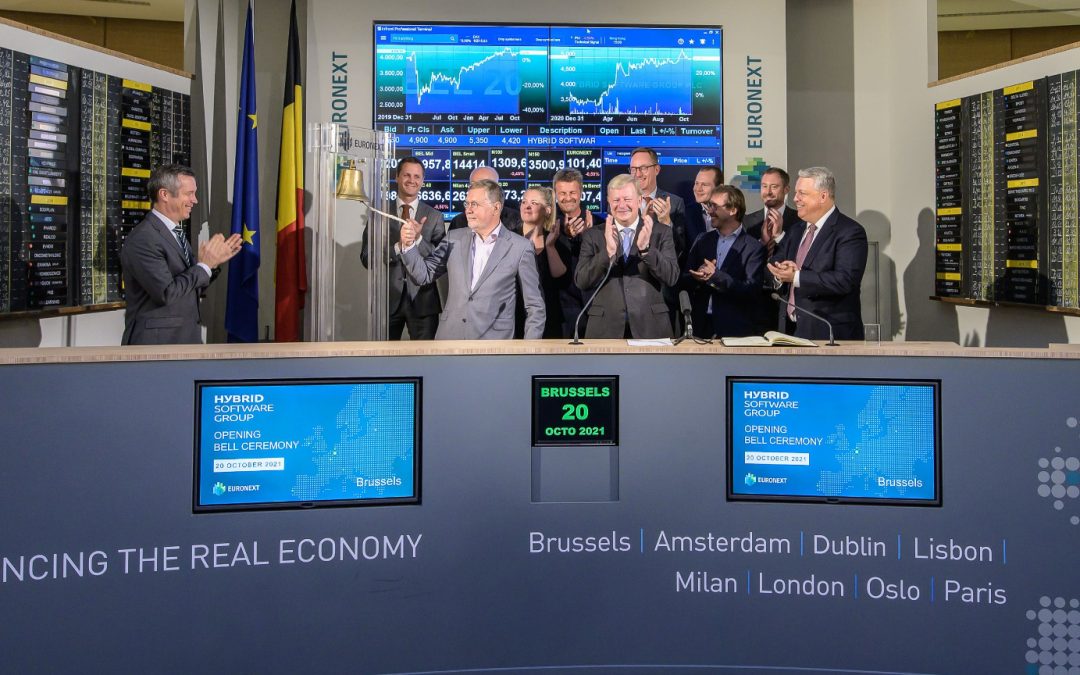 Hybrid Software Group celebrates name change with the Euronext bell ceremony